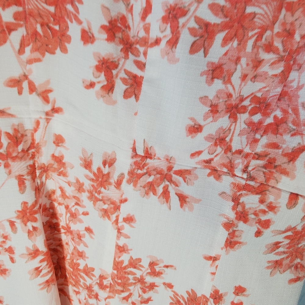 Tommy Hilfiger White and Orange Floral Dress Size 6 - Picture 6 of 11